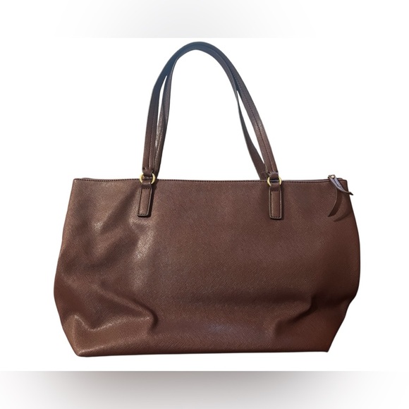 Liz Claiborne Burgundy Leather Tote Bag with Classic Design - Picture 2 of 5